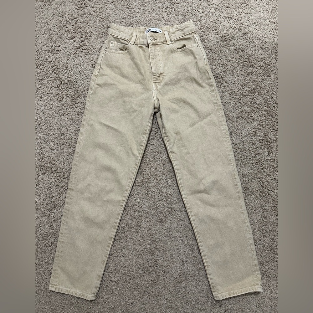 Zara high waisted mom fit jeans